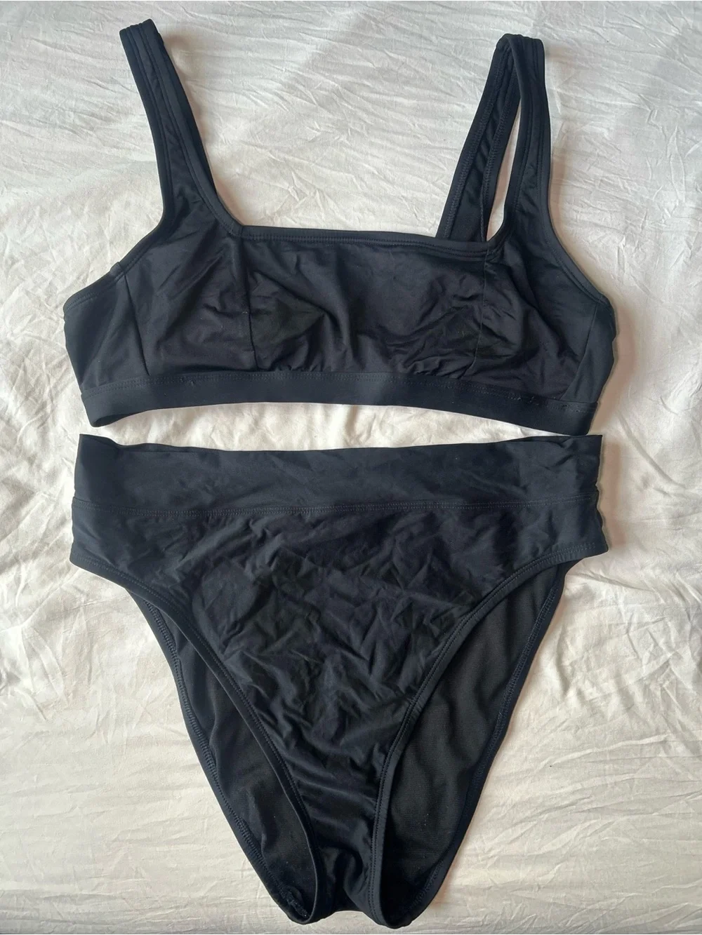 Shade and shore Black Two-Piece Bikini Set